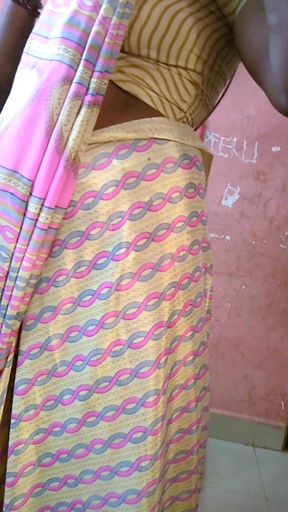 Desi Tamil Naughty Wife Renu Petticoat Blouse Saree Tease for Hubby's Friend! Indianhotwifex