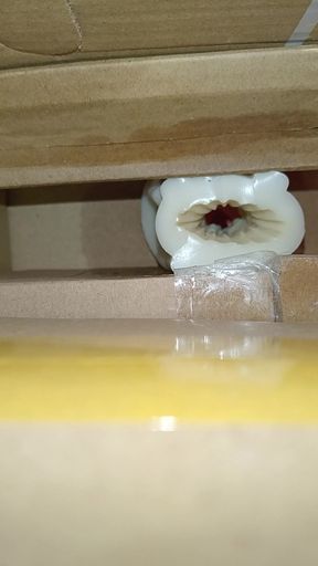 Cum inside homemade silicone pussy