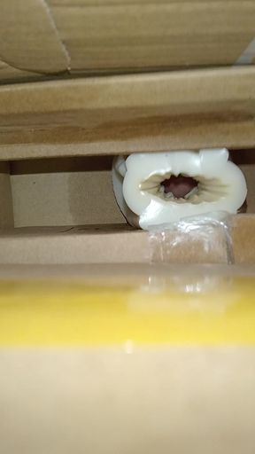 Cum inside homemade silicone pussy