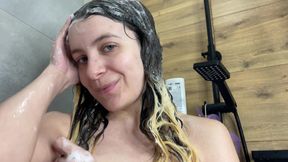 My teen submissive stepsister begs me to fuck her tight ass in the shower