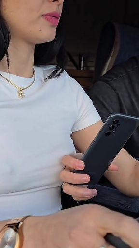 I picked up an UBER client without a bra!   Clip 1