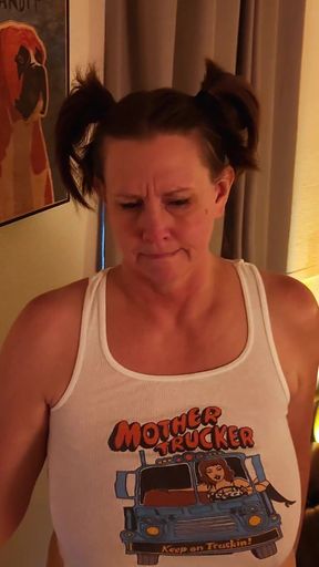 Emotional moment from &quot;A single mature woman get a unexpected visit from a young man with a wrong address, sucks and fucks&quot;