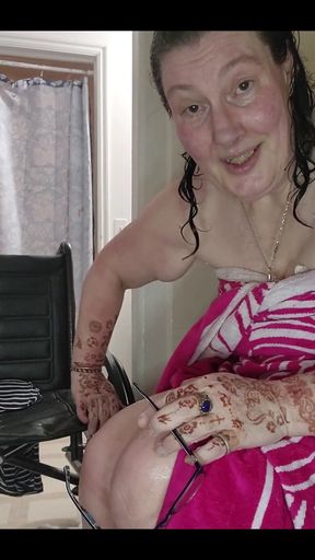 Putting on a Towel and Transferring to My Wheelchair After a Shower