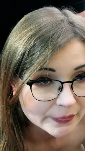 German Scout - German Small Glasses Student Tiny Emily Pick up and Talk to Casting Fuck