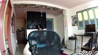 Striking barely legal hottie enjoys slim jim