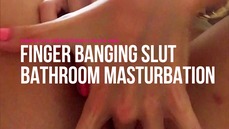 Euroslut Private Video Finger Banging Slut Bathroom Masturbation