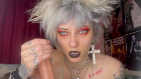 Lipstick Fetish JOI Handjob Jerk off Encouragement Taboo Black Lipstick Dirty Talk Glitterqueen1999