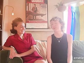 Seductive Lesbian Couple Get Intimate With Each Other Outside