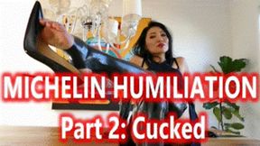 Michelin Humiliation Part 2: Cucked - Mz Kim - Cuckolding Humiliation Latex Goddess Femdom POV Slave Training SPH MP4