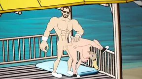 Naughty cartoon mom gets fucked in summer time