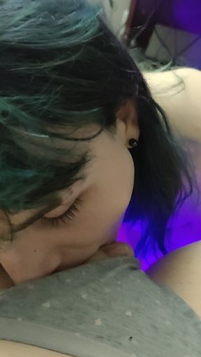 Sucking my gf off.