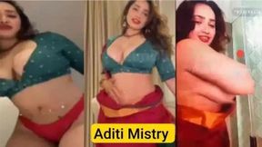 PART-1 Desi Indian model ADITI MISTRY Nude Ass Expose Boobs Press in Saree Live Video Part 1 porn video