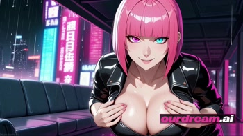 Cyberpunk Rooftop Seduction with Anime Nova