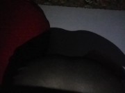 ,Spanked by Belt, Hands, and Purple Whip. Shaking Ass for Daddy and Rimming Asshole