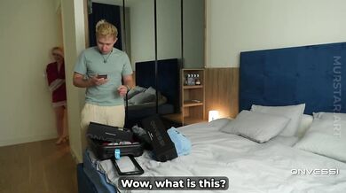 Caught Stepson Sucking Toy She Bought For Husband In Hotel Room Big Tits Cum On Pussy