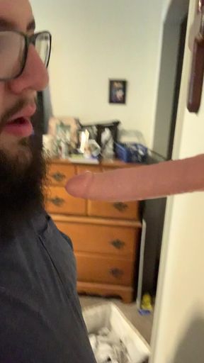 Throating a dildo