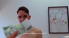 Str8 Broke Jock Get's An Money Offer For His Tight Ass