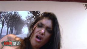 Hot brunette , oiled ass and creampie