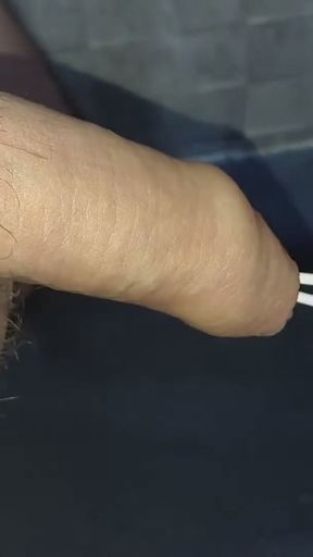 Sounding with urine and ruined orgasm.   Clip 1