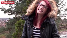Sensual redhead Leila Smith exploring her deep south