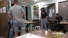 Straight fucked  by straight in restaurant
