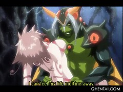 Hentai teen girls gets wrapped in tentacles and fucked hard