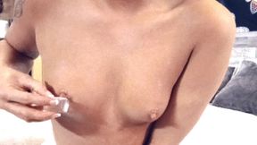 Tiny Tits Nipple Ice Play with Katie Katt - MP4 (HD 1080p)