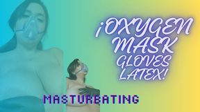 masturbation with latex gloves and mask