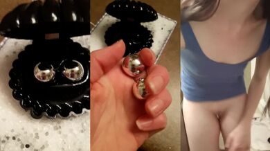 Tiny tits burred as my solopedic Ben Wa balls wreck me slow