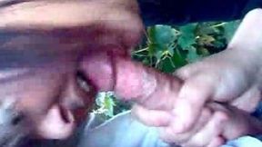 Cute BBW coworker bitch gives me head on picnic