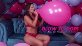 Jheny Blow to pop Pink U16" in Red Panties