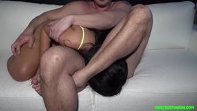 Sexy Brunette Back for More Rough Sex Action