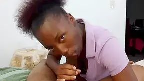 Naughty Big Dick Sucking Dirty Talking Ebony Stepsister Getting Her Wet Pussy Creampie - Mastermeat1