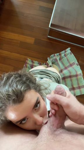 Canadian Blonde Eden Ivy Mouth Fuck and Sloppy Deepthroat POV Cum Shot