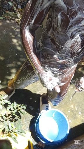 Mature Hard Black Dick Gets Real Shower