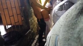 Real village college student doing fuck in alone space