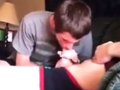 Bro Filming His Roommate Get Sucked by Young Guy
