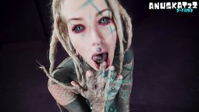 Alternative Girl Tattooed Throat Fucking and Anal Drilling