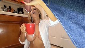cum in a bimbo s coffee