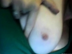 UK girl quick boob flash on webcam