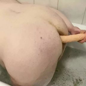 BHDL - SLUTTY SINKHOLE TRAINING - STRONG ENEMA AND DEEP DILDO ASSFUCK IN THE BATHTUB -