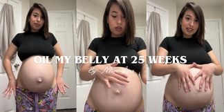 Oil My Belly at 25 Weeks