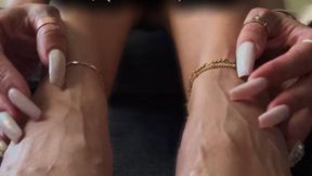 veiny feet + sundress tease