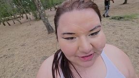 i love walking around in public with cum on my face and showing off my huge ass