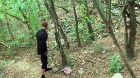 I Jerk and Cum at a Cruising Area, Where Condoms Are on the Tree and Pornmagazines on the Ground