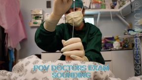 5 min POV You come in to see Dr. Luna for a sounding sessions, watch me put in different sizes of sounding rods and then milk you!