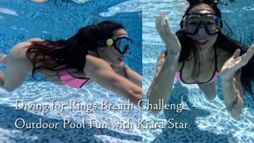 4K Underwater Diving Challenge: Can Kiara Star Collect All of the Diving Rings Before Her Breath Runs Out?