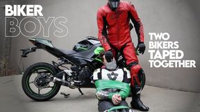 Biker Boys - Green Bike Part 2 (720p) Gay Bondage - Gay Domination - Handgag - Biker Gear - BDSM