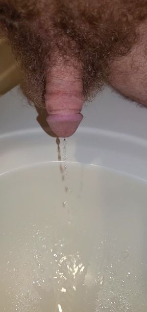 Closeup of My Cock Peeing in the Sink 1