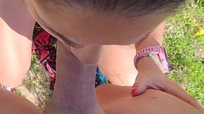 we started with a walk and i ended up undressing... i sucked a cock outdoors near the beach and we ended up in a jacuzzi.